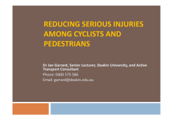 reducing serious injuries among cyclists and pedestrians