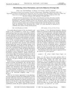 Microrheology, Stress Fluctuations, and Active Behavior of Living Cells