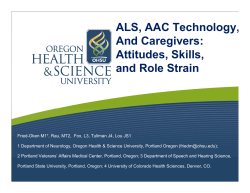 ALS, AAC Technology, And Caregivers: Attitudes, Skills