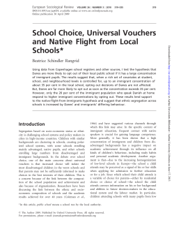 School Choice, Universal Vouchers and Native