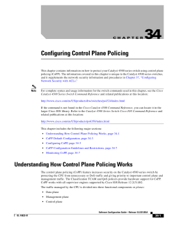 Configuring Control Plane Policing