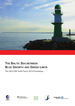The Baltic Sea between blue growth and green limits
