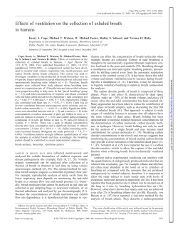 Effects of ventilation on the collection of exhaled breath in humans