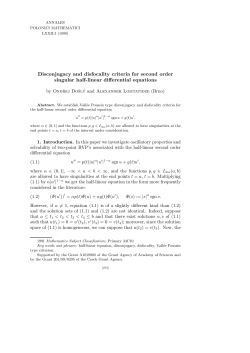 Disconjugacy and disfocality criteria for second order singular half