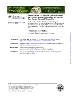 Meningeal and Perivascular Macrophages of the Central Nervous