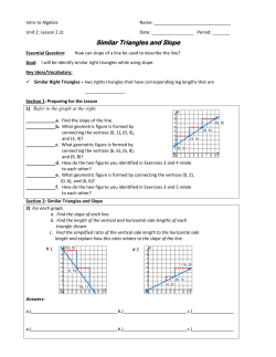 Unit 2 - Lesson 2.2c - Similar Triangles and Slope
