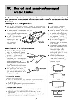 Buried and semi-submerged water tanks