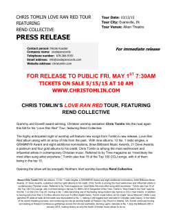 press release - The Old National Events Plaza