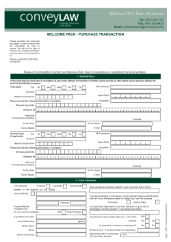 Purchase Welcome Pack - Convey Law Introducer