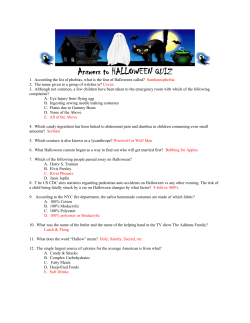 Answers to HALLOWEEN QUIZ - Parkway C-2