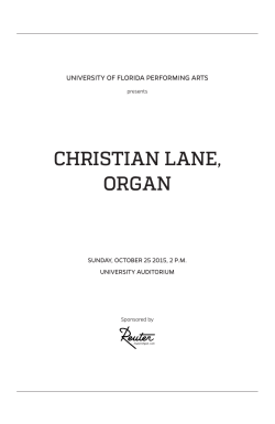 Christian Lane program - University of Florida Performing Arts