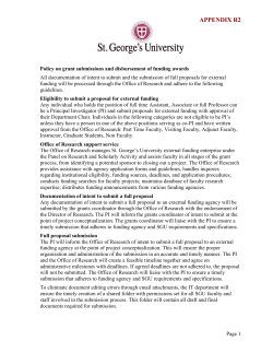 Policy on Grant Writing and Disbursement