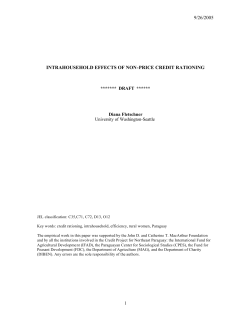Intrahousehold Effects of Non-Price Credit Rationing