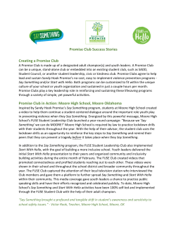 Promise Club Success Stories Creating a Promise