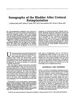 Sonography of the bladder after ureteral reimplantation.