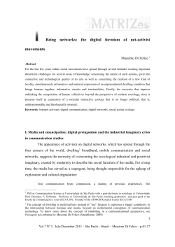 Being networks: the digital formism of net-activist