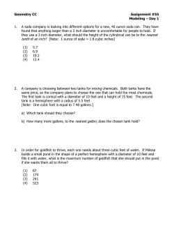 Geometry CC Assignment #55 Modeling – Day 1 1. A soda company