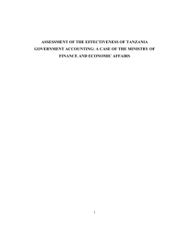 assessment of the effectiveness of tanzania government accounting