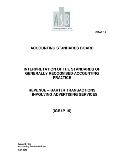 ACCOUNTING STANDARDS BOARD INTERPRETATION OF THE