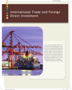 International Trade and Foreign Direct Investment
