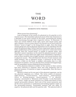 Moments With Friends by Harold W Percival Dec 1915 Memory loss