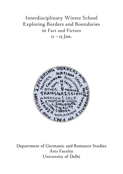 Conference: Programme - Department of Germanic and Romance