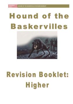 Hound of the baskervilles revision booklet