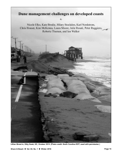 Dune management challenges on developed coasts