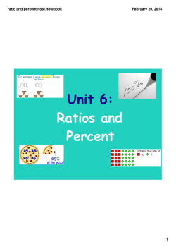 ratio and percent note.notebook - Grade 6 is Math