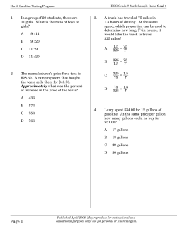 Grade 7 Mathematics Goal 1 - North Carolina Public Schools