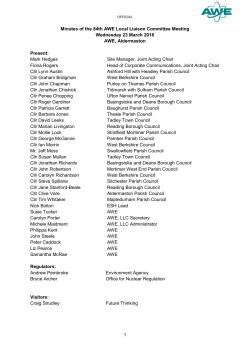 Minutes AWE Local Liaison Committee 23 March 2016