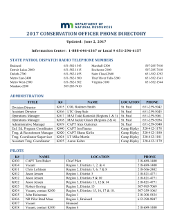 Enforcement Conservation Officer Phone Directory