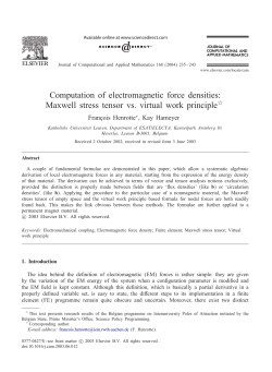 Computation of electromagnetic force densities - RWTH