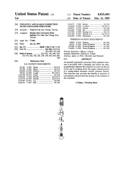 Instantly applicable correction fluid container structure