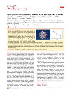 Hydrogen-on-Demand Using Metallic Alloy Nanoparticles in Water