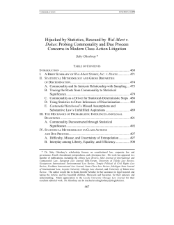 Hijacked by Statistics, Rescued by Wal-Mart v. Dukes