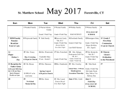 St. Matthew School May 2017 Forestville, CT