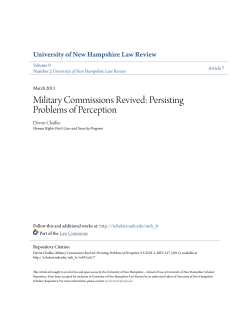 Military Commissions Revived