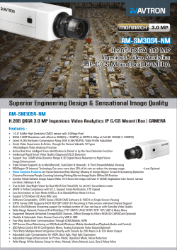 AM-SM3054-NM H.265 QXGA 3.0 MP Ingenious Video