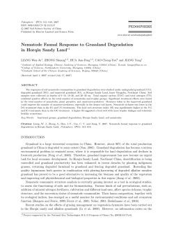Nematode Faunal Response to Grassland Degradation in Horqin