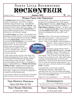 2015 January Rockonteur - Santa Lucia Rockhounds