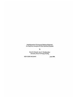 Interdependent Pricing and Markup Behavior: An