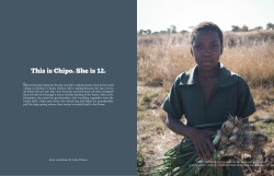 This is Chipo. She is 12.