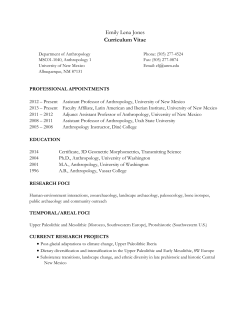 Curriculum Vitae - The University of New Mexico