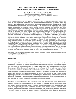 infilling and sand bypassing of coastal structures and headlands by