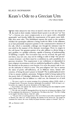 Keats`s Ode to a Grecian Urn