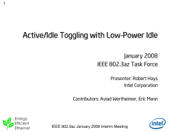 Active/Idle Toggling with Low