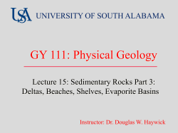 GY 111: Physical Geology - University of South Alabama
