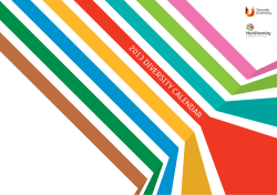2013 Diversity CalenDar