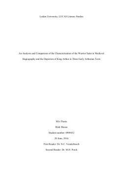 Leiden University, LUCAS Literary Studies An Analysis and
